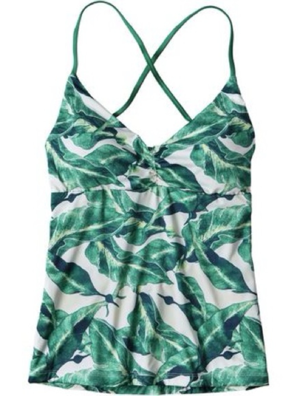 Patagonia Kupala Tankini Top - Green Leaf Print